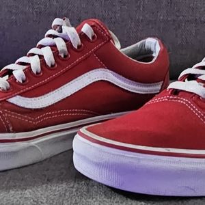 Vans Old skool v low red state shoes size 11